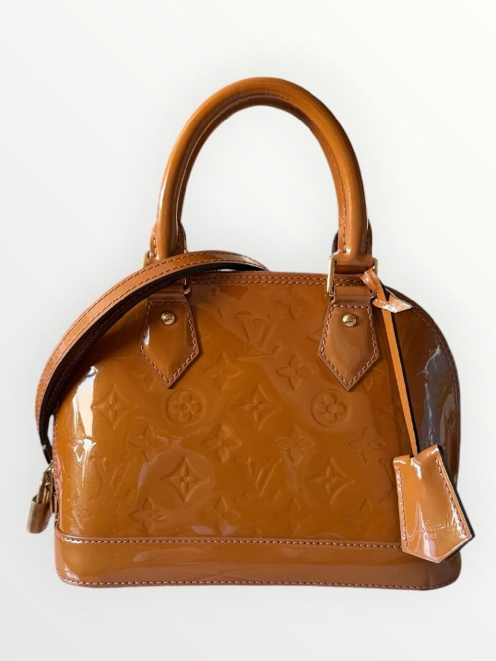 Louis Vuitton Alma BB Caramel Monogram Vernis Bag